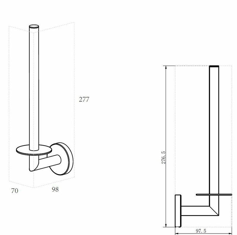 Alonzo spare roll holder gunmetal