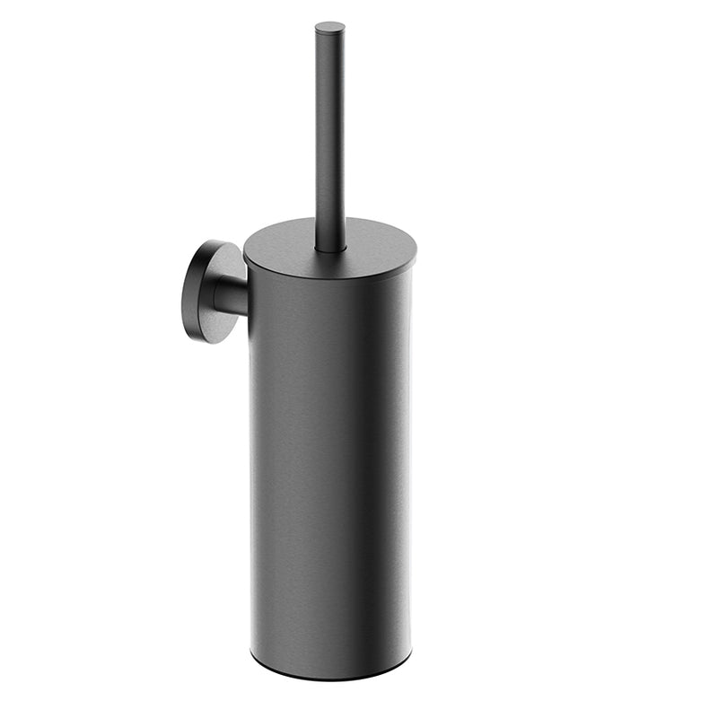 Alonzo toiletborstel met houder gunmetal