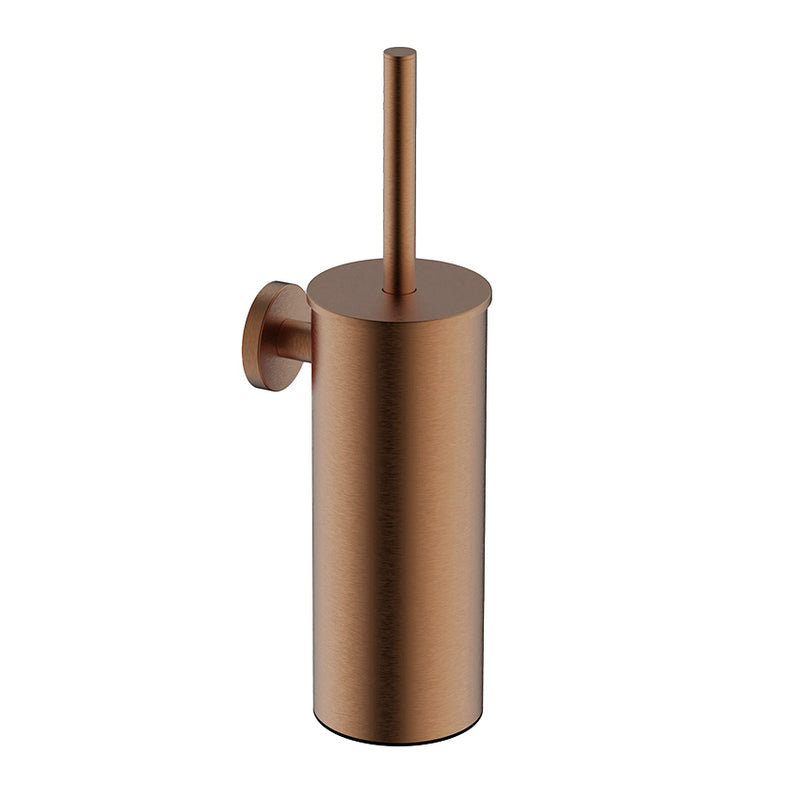 Brosse de toilette Alonzo avec support cuivre bronze brossé