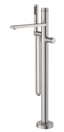 Sphere thermstatische badmengkraan vrijstaand geborsteld staal