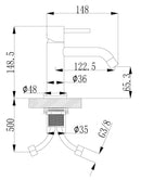 Robinet de lavabo style cuivre brossé PVD