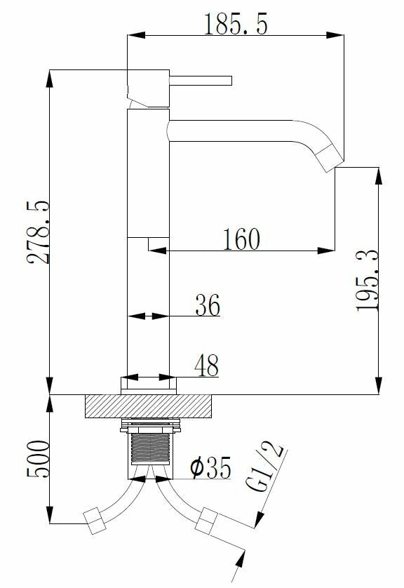 Robinet de lavabo Style XL haut bronze