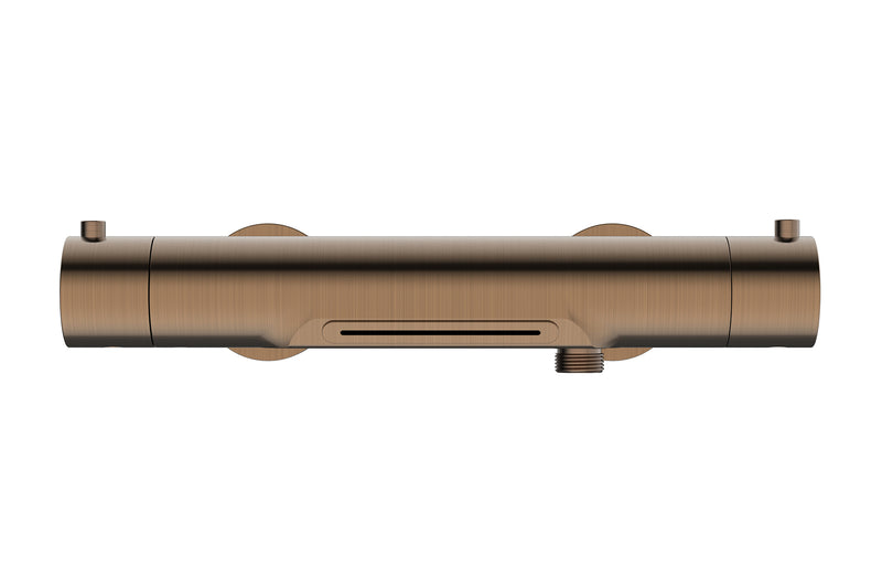 Style thermostatische badmengkraan waterval cooltouch geborsteld brons koper PVD