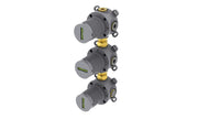 Caral inbouwdeel thermostatische douchekraan met 2 stopkranen