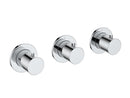 Caral afbouwdeel thermostatische douchekraan met 2 stopkranen chroom