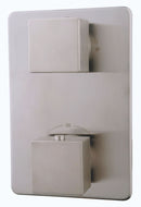 Rombo afbouwdeel inbouwthermostaat 2 weg geborsteld staal