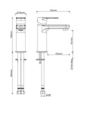 Robinet de lavabo Trop noir mat