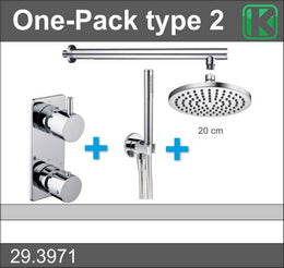 one-pack inbouwthermostaatset type 2 CHR (20cm)