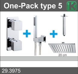 one-pack inbouwthermostaatset type 5 CHR (20cm)