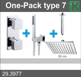 one-pack inbouwthermostaatset vierk.type 7 (30cm)