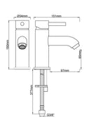 Robinet de lavabo bas Caral Cadans chromé