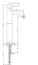 Cimara washbasin tap high chrome