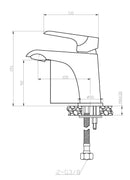 Tarma mitigeur de lavabo bas blanc/chrome