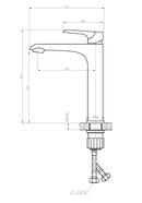 Tarma single lever washbasin tap high chrome