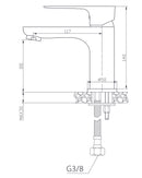 Mitigeur monocommande de lavabo Casma bas chrome