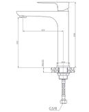 Casma eenhendel wastafelmengkraan hoog chroom