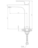 Casma single-lever washbasin mixer tap high black/chrome