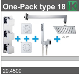 one-pack inbouwthermostaatset type 18 (20cm)