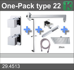 one-pack inbouwthermostaatset type 22 (20cm)