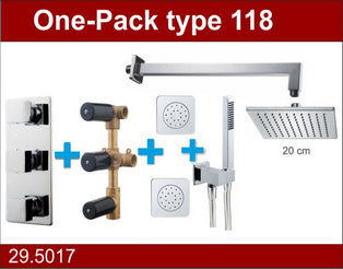 one-pack inbouwthermostaatset type 118 CHR