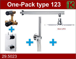 one-pack inbouwthermostaatset type 123 CHR (30cm ufo)