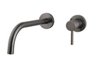 Caral Slim afbouwdeel eenhendel wastafelkraan met coldstart gunmetal PVD