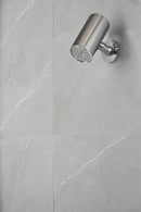 UniMatch Beam hoofddouche rond 1 stand met muurbevestiging chroom