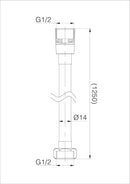 Flexible de douche 125 cm chromé