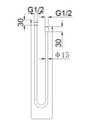 Flexible de douche UniMatch en plastique 150 cm bronze