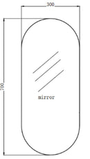 Spiegel zonder lijst ovaal 70 x 30 cm