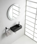 Rhea M fontein rechts 40 x 22 x 11 cm keramiek mat zwart