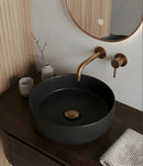 Colosso waskom rond 36 x 12 cm keramiek mat zwart