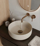 Colosso waskom rond 36 x 12 cm keramiek beige