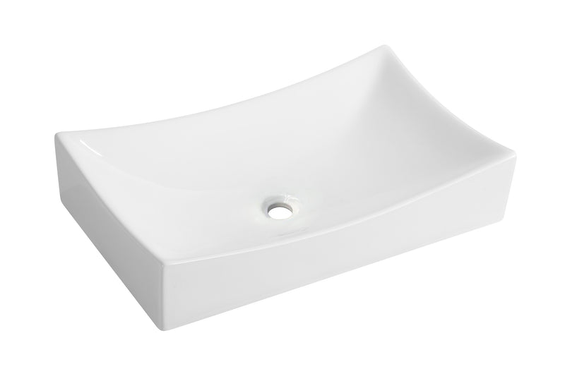 Vasque à poser Slide 65,5 x 39,5 x 13,5 cm blanc brillant