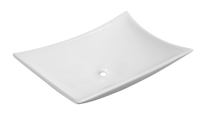 Vasque Scala rectangulaire 56 x 37 x 10,5 cm céramique blanc brillant