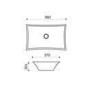 Scala wash basin rectangular 56 x 37 x 10.5 cm ceramic gloss white