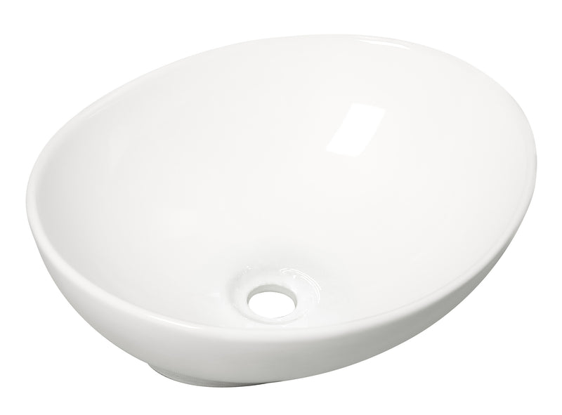 Lavabo Barco ovale 40 x 33 x 14,5 cm céramique blanc brillant