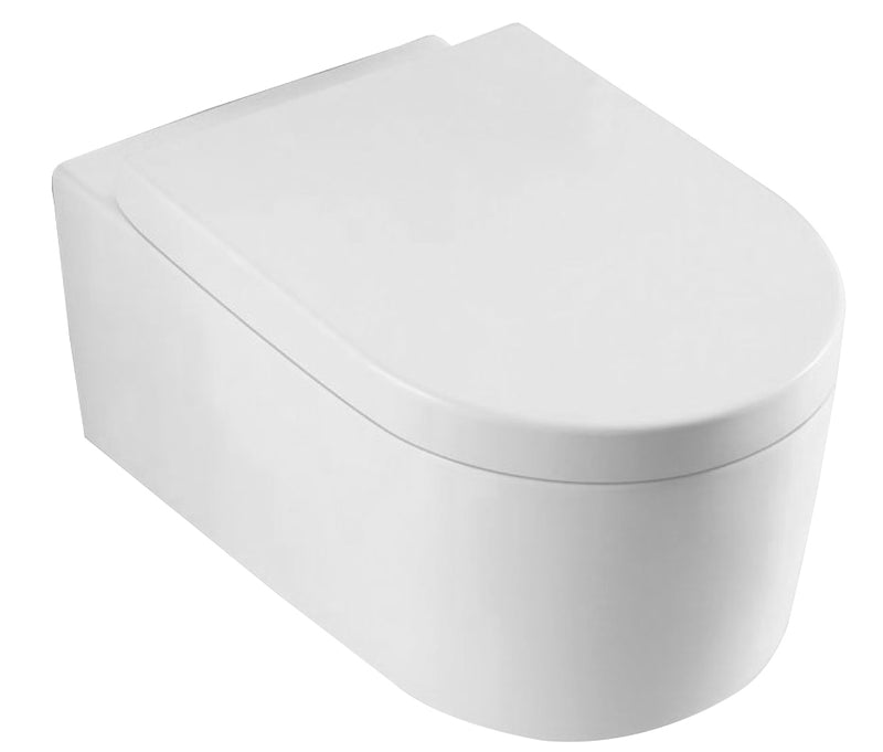 WC suspendu Arco avec abattant Arco à fermeture douce et à dégagement rapide blanc brillant