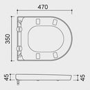 Abattant WC Metro à fermeture douce et à dégagement rapide blanc brillant