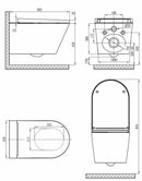 Vesta WC douche mural sans rebord blanc