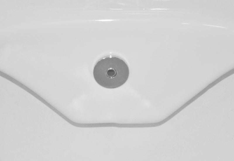 WC stéréo suspendu sans rebord avec robinet de bidet eau chaude et froide blanc brillant