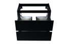 Marmaris onderkast met 2 laden 80 x 45 cm mat zwart