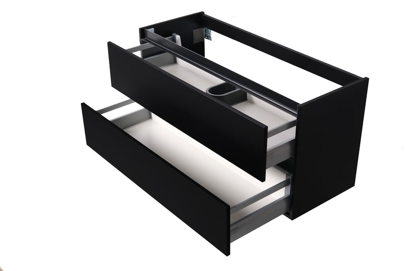 Marmaris onderkast met 2 laden 100 x 45 cm mat zwart