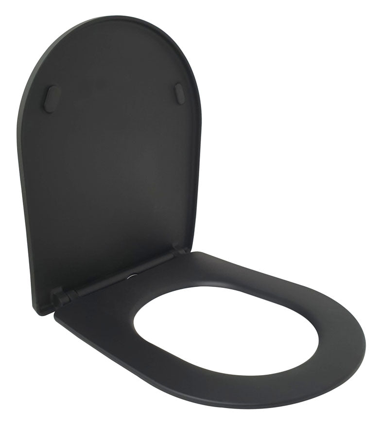 Shade slim toiletzitting softclose en quick release mat zwart