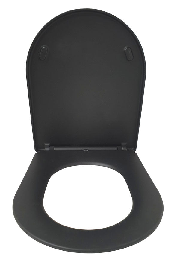 Shade slim toiletzitting softclose en quick release mat zwart