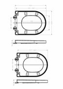Vesta toilet seat soft close and quick release matt white