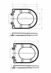 Abattant WC Vesta soft close et quick release blanc mat
