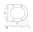 Abattant WC Flatline à fermeture douce et à dégagement rapide blanc brillant