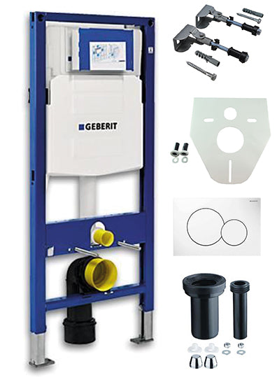 Réservoir à encastrer Geberit UP-320 + plaque de pression Sigma-01 blanc