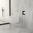 AquaVik Porte-rouleau de papier toilette et brosse Røk intégré carrelable Nattmörk noir mat